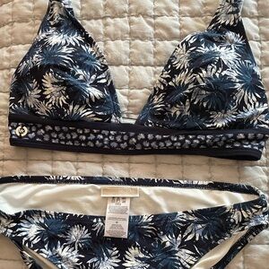 MICHAEL Michael Kors Dark Blue Floral Bikini